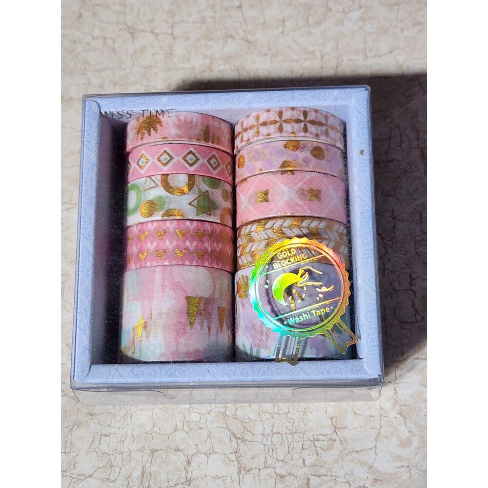 Mixed Print Shapes Box of Washi Tape Kawaii
